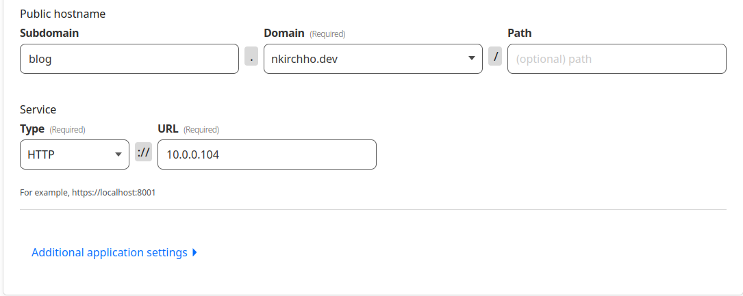 Mise en place du tunnel Cloudflare